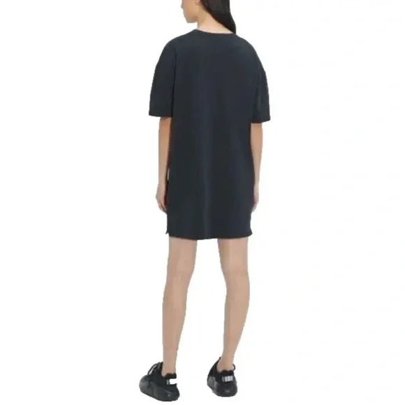 UGG Women's Zoey T-Shirt Dress Short Sleeve Organic Cotton Size M Black - Picture 2 of 9